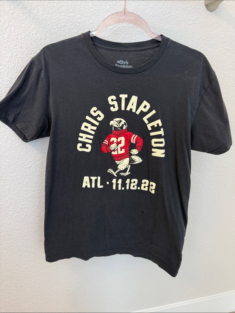 Chris Stapleton Black Graphic Tee - Red Accent